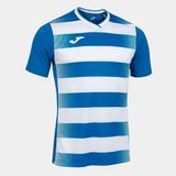 Joma Jersey Joma Europa V Koninklijk Blauw/Wit Polyester Korte Mouw Gestreept 3XL Mannen Voetbal Lente/Zomer 2022