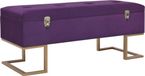 vidaXL Bankje met opbergvak - 105 cm - fluweel - paars
