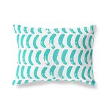 BonaMaison Decoratieve kussensloop, turkoois-wit, 45x60 cm