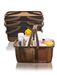 Cetomo Douche Caddy mand, kunststof doucheorganizer met opvouwbaar handvat, draagbare opbergdoos met afvoergaten voor badkamer, keuken, slaapzaal, douchegel, shampoo, cosmetica, helder bruin - 4 stuks