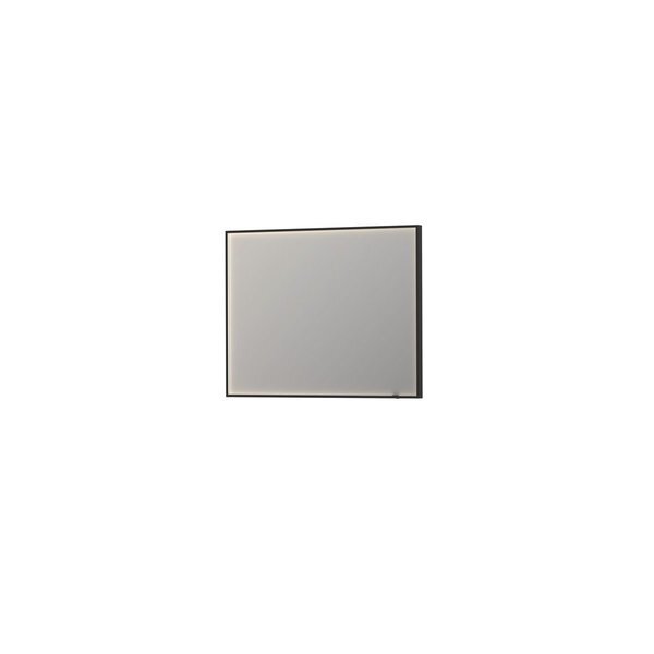 Ink Spiegels Spiegel SP19 rechthoek in stalen kader incl dir LED. verwarming. color changing. dimbaar en schakelaar 80x120cm Mat zwart 8409075