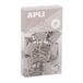 APLI 19982 - Klapklemmen van gehard staal, 19 mm, 15 stuks, grijs, minimalistisch design, moderne organisatie, bureauaccessoires