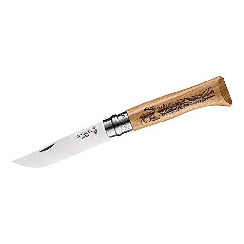 Opinel NO8 Inox Animalia Ciervo Entrega CON 6 Berlingots EN Cada Caja-Nuevo, zilver