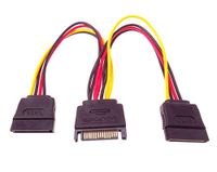 PremiumCord PC voedingskabel Y-kabel stroomkabel SATA stekker 2x SATA stekker