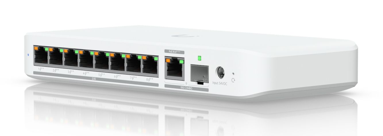 Ubiquiti UniFi Flex 2.5G PoE Managed L2 2.5G Ethernet Switch (8x 2.5G PoE+) - White