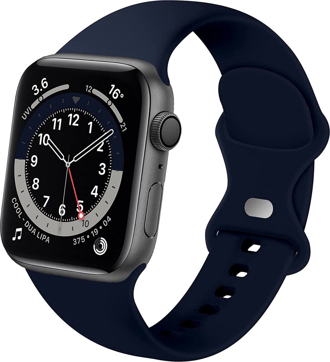 Strap-it Apple Watch siliconen bandje - donkerblauw - 38/40/41mm