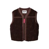 POM Amsterdam teddy gilet - donkerbruin