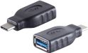 1x USB-C-adapter, USB-A-aansluiting, 3.0, OTG, PVC