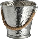 CEPEWA Champagnekoeler - RVS - 5L - 17 cm - H24 cm - met touw handvat - ijsemmer - drankemmer