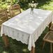 Solidchoice - Rond Wit Tuintafelkleed met Kant Voor Buiten, Weerbestendig PVC
