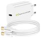 Mayaxess, adaptateur secteur 20W pour iPhone 15 Pro + câble USB-C 1 mètre, blanc