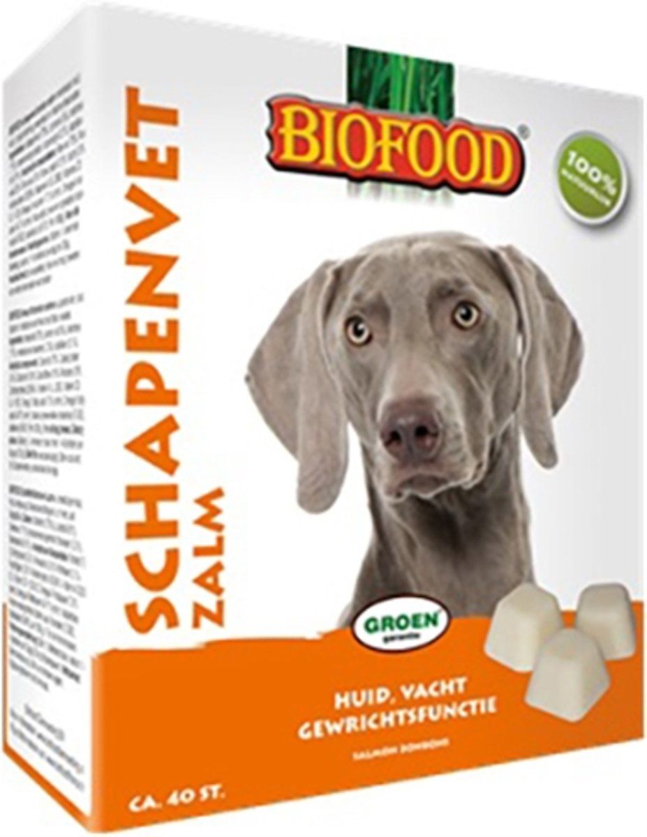 BIOFOOD Schapenvet Maxi Bonbons - Zalm - 40 stuks