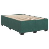 VidaXL Boxspringbed met matelas, vert foncé, 120x190 cm, velours