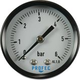 Merkloos / Sans marque Bosta Manometer D 50mm 0-6 bar G1/4 acht.cent.