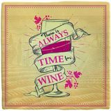 spreuktegel Plenty gifts Tegeltje always time for wine