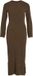 VILA VIKERRY O-NECK L/S KNIT MAXI DRESS-NOOS Dames Maxi jurken XXL Coffee Bean