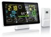 Brandson WLAN weerstation met buitensensor, 7,5 inch kleuren display, Tuya Smart app, barometer, hygrometer, 4-daagse voorspelling, wekker, maanfasen, datumweergave, zwart-wit