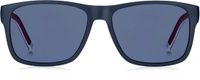 Tommy Hilfiger TH 1718/S Volwassenen Blauw/Rood Volledig omrand Zonnebril