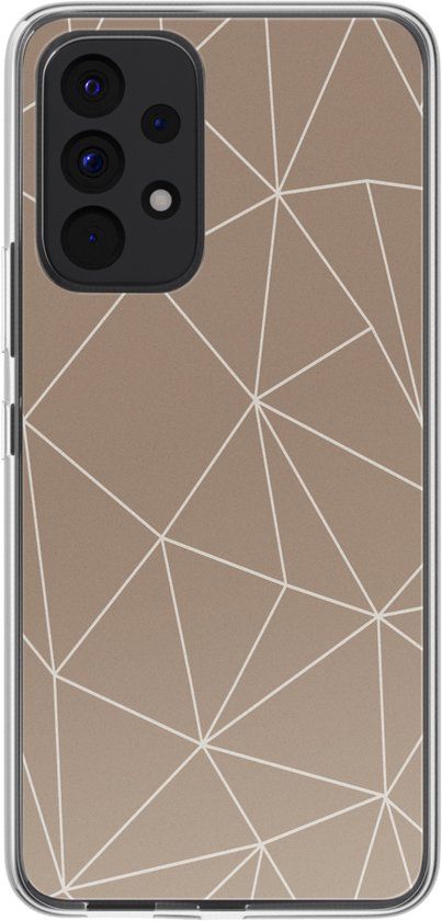 imoshion Hoesje - Geschikt voor Samsung Galaxy A53 - Design hoesje - Graphic Lines Beige