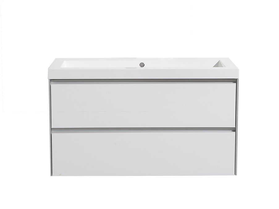 Badkamerplanet Badkamermeubel Actio 100 cm Hoogglans Wit