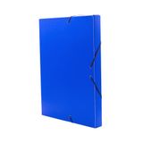 Raylu Paper Projectiemap, mat, A4-formaat, 3 cm brede rug, stevig karton met elastische sluiting voor schoolprojecten, kantoorprojecten, 34 x 24 cm, blauw