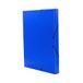 Raylu Paper Projectiemap, mat, A4-formaat, 3 cm brede rug, stevig karton met elastische sluiting voor schoolprojecten, kantoorprojecten, 34 x 24 cm, blauw