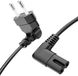 SONERO voedingskabel X-ESW-C7W-030B, Eurostekker, 90°, zwart, 3m