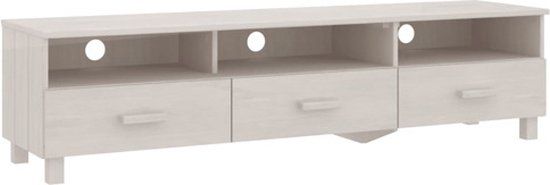 vidaXL Tv-meubel HAMAR 158x40x40 cm massief grenenhout wit