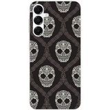 Samsung Galaxy A16 Floral skull bedrukt siliconen hoesje