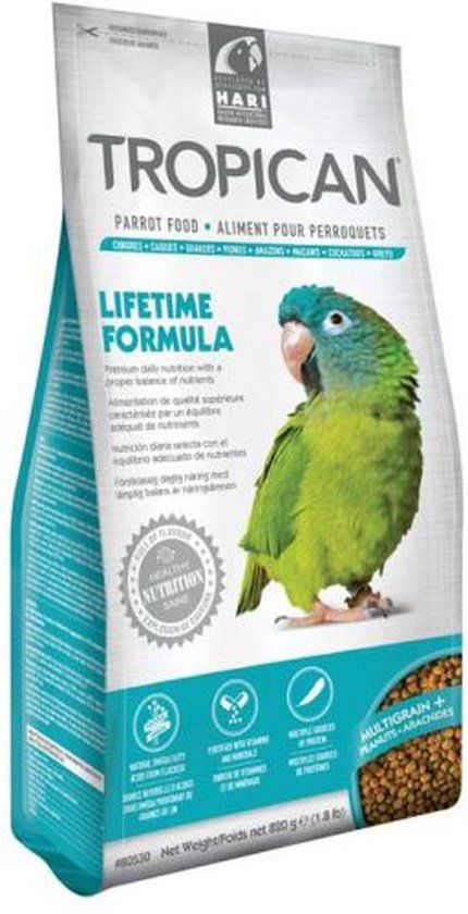 Tropican Papegaaienvoer - 820 g