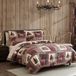 Beatrice Home Fashions 7-delige rustieke cabine queensize dekbed in een tas beddengoed set met diepe zakken, beer hert lodge bruin groen