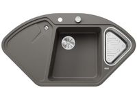 BLANCO Delta II 527238, Silgranit vulkaangrijs, met afvoerafstandsbediening, met accessoires