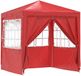 vidaXL Tente de réception 200 x 200 x 240 cm Rouge PE et acier