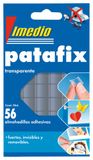 Imedio Patafix Plakpad, transparant, afneembaar, blister van 56 stuks