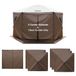 VEVOR Paroi Latérale de Tonnelle 1,73x1,48 m Panneau Latéral de Tente Tonnelle Lot de 6 pour Événements Stands Vendeur, Imperméable, Coupe-vent et Pare-soleil, avec 1 Porte zippée, 2 Fenêtres, Marron