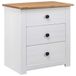 VidaXL Nachtkastje Panama Range 46x40x57 cm Grenenhout Wit