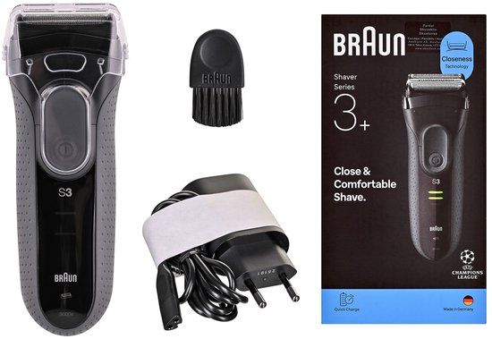 Braun 3000S Serie - Elektrisch Scheerapparaat - Zwart/Grijs