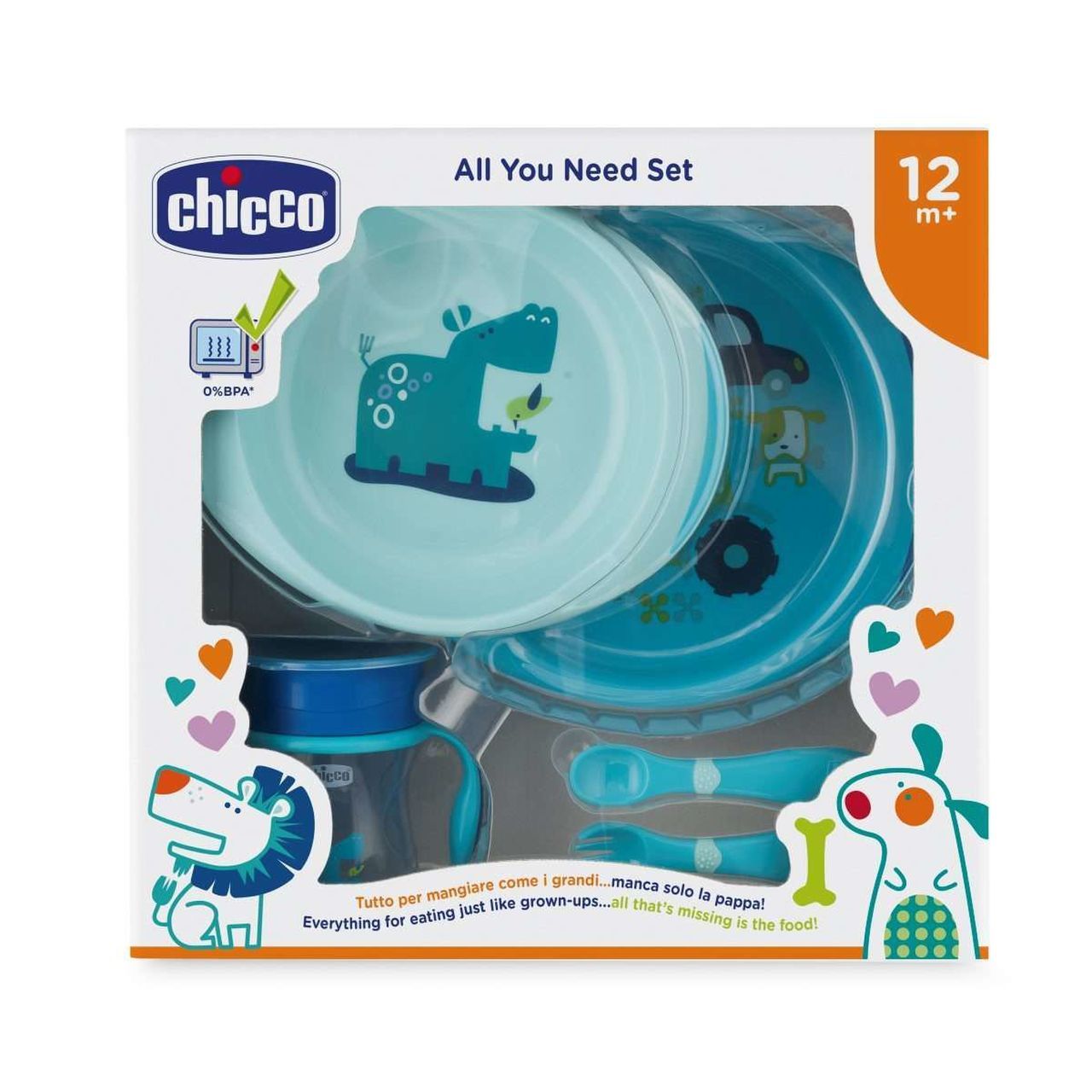 Chicco All You Need 12m+ Blue Set 5 Pieces - 00016201200000