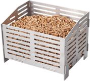 Valiant pelletmand van roestvrij staal voor houtkachel en open haard, 3 kg