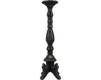 Clayre & Eef Kandelaar 60 cm Zwart Hout - Ovaal - Landelijk