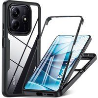 XEPTIO Coque 360 degrés intégrale pour Xiaomi Redmi Note 14 5G Protection arrière Avant noir