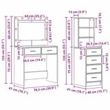 vidaXL Kaptafel met Spiegel Wit