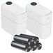 JOYBOS PK5467 Set met 2 vuilnisemmers, automatische absorptie, 10 l, voor thuis of op kantoor, incl. 140 vuilniszakken, 10 liter, polypropyleen, wit