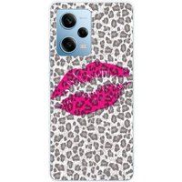 1001 coques Xiaomi Bedrukt siliconen hoesje compatibel met Xiaomi Redmi Note 12 Pro 5G, Xiaomi Poco X5 Pro baiser leopard