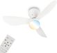 Briloner Lufito - Plafondventilator met verlichting - LED plafondlamp met ventilator - ventilator lamp zomer- en wintermodus - dimbaar - CCT - Ø78cm - wit