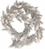 Merkloos / Sans marque Koopman International 1x Witte besneeuwde kerstguirlande 180 cm