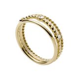 Fossil Damesring Staal Wit 17.75 mm / maat 56