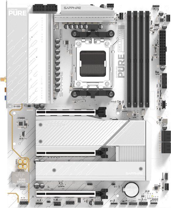 Sapphire PURE B850A - Moederbord - WIFI7 - AMD Socket AM5 - DDR5