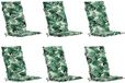 vidaXL 6-delige Hoogrugkussen GEMERT 6 pcs 100% Polyester Bladpatroon