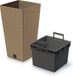 Prosperplast Plantenpot - buiten - kunststof - lichtbruin - Eco wood look - D34xH66cm - bloempot